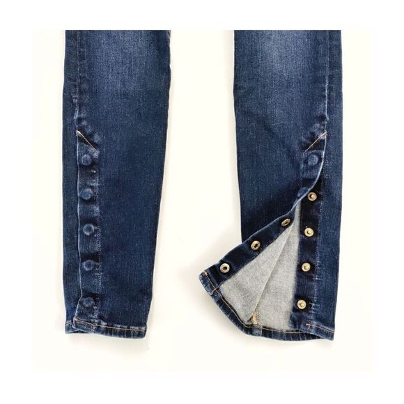 FRAME LE SKINNY DE JEANNE SNAP AWAY JEANS MARTHA WASH SZ 24 READ DESCRIPTION - Picture 5 of 11